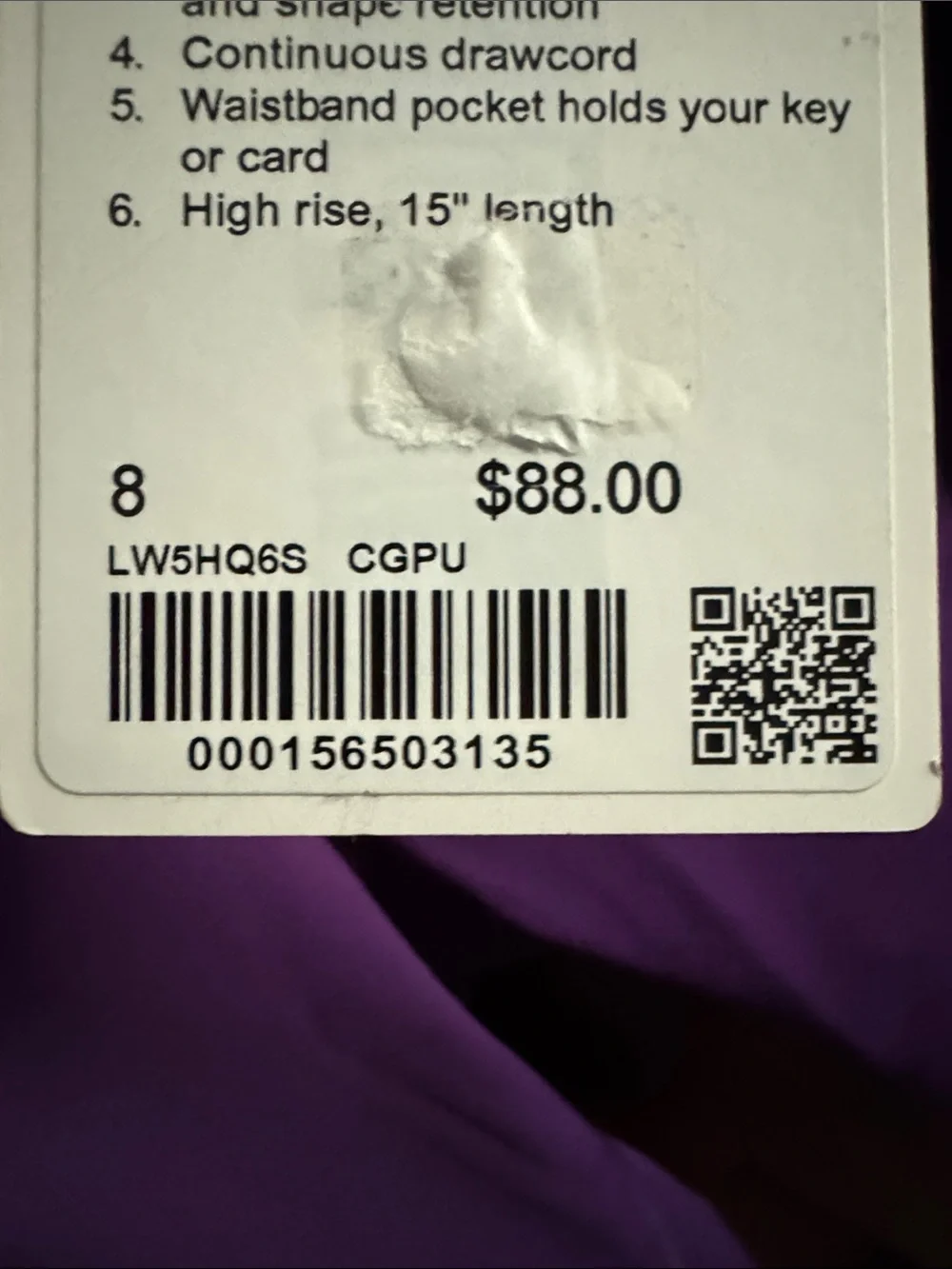 NWT Lululemon Wunder Train HR Crop 15”